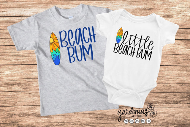 Little Beach Bum Surf Board Set SVG Gardenias Art Shop 