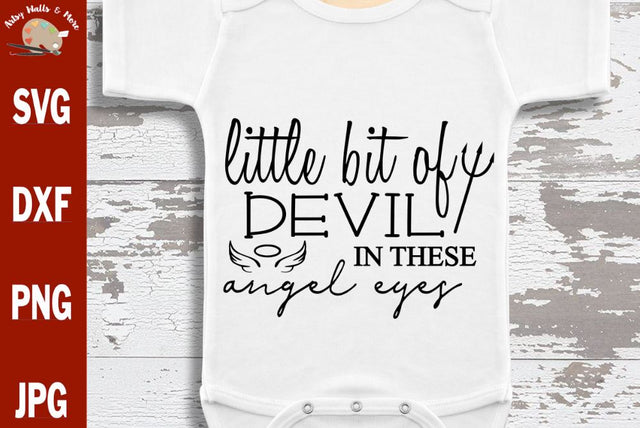 Little bit of devil in these angel eyes svg, country song lyrics svg, country concert svg file country music t-shirt svg file SVG The Artsy Spot 