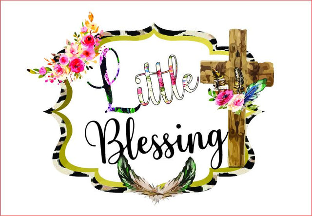 Little Blessing,leopard Frame, Clip Art Graphic Sublimation sublimationhappy 