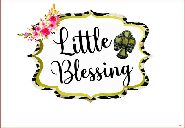Little Blessing,leopard Frame,clipart Sublimation sublimationhappy 