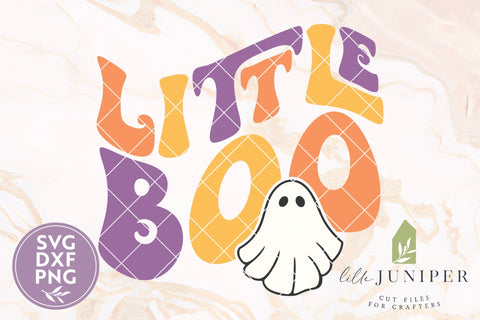 Little Boo SVG, Retro Kids Halloween Shirt SVG LilleJuniper 