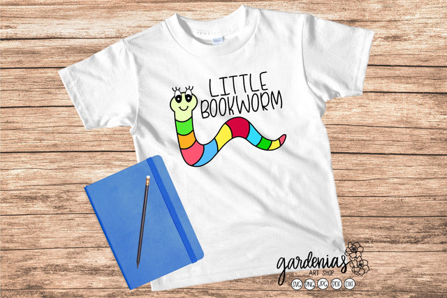 Little Bookworm SVG SVG Gardenias Art Shop 