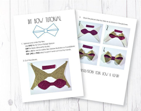 Little bow template SVG ArtiCuties 