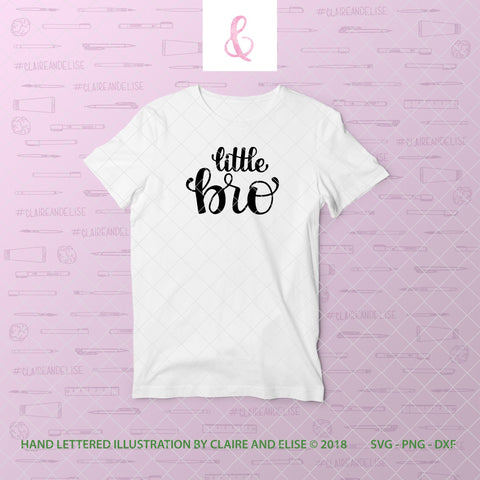 Little Bro "Little Brother" - Sibling Shirt - SVG PNG DXF CUT FILE SVG Claire And Elise 