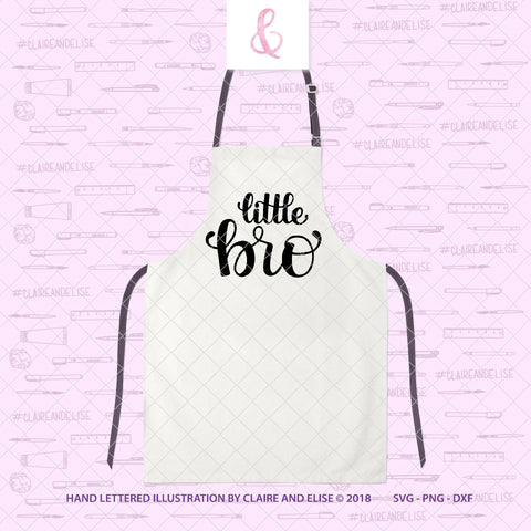Little Bro "Little Brother" - Sibling Shirt - SVG PNG DXF CUT FILE SVG Claire And Elise 