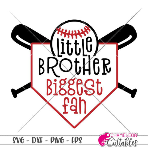 Little Brother biggest Fan - Baseball - Baby - Kids - Boy - SVG SVG Chameleon Cuttables 
