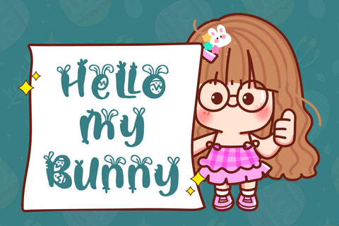 Little Bunny - Cute Display Font Font Alpaprana Studio 