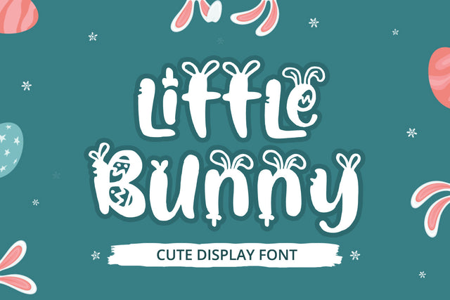 Little Bunny - Cute Display Font Font Alpaprana Studio 