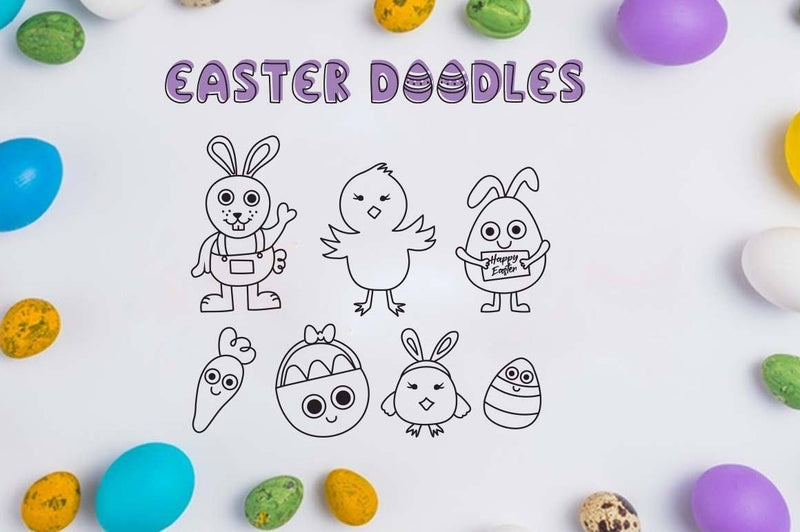 Little bunny font, easter doodles - So Fontsy