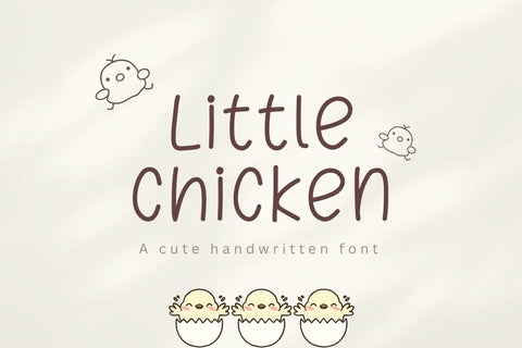 Little Chicken - Cute Handwritten Font Font ChiraaDesign 