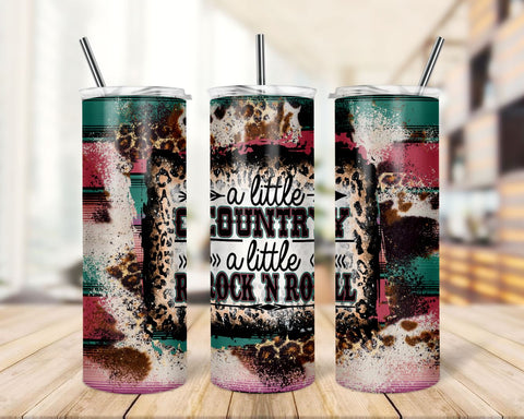 Little Country Little Rock N Roll PNG, Seamless Tumbler Wrap, Tumbler Design, Tumbler PNG, Sublimation Tumbler, Country Music, 20 oz Sublimation TrendingDesign 