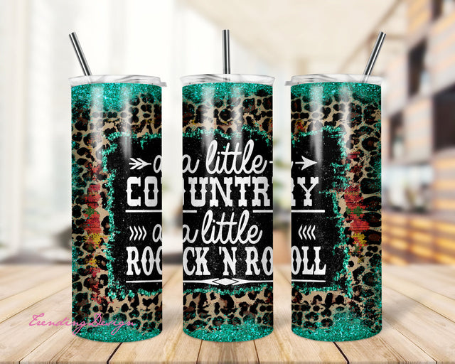 Little Country Little Rock N Roll PNG, Seamless Tumbler Wrap, Tumbler Design, Tumbler PNG, Sublimation Tumbler Sublimation TrendingDesign 
