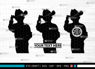 Little Cowboy Monogram, Little Cowboy Silhouette, Little Cowboy SVG, Rodeo Horse Svg, Cowboy Svg, Western Svg, SB00193 SVG ETC Craft 