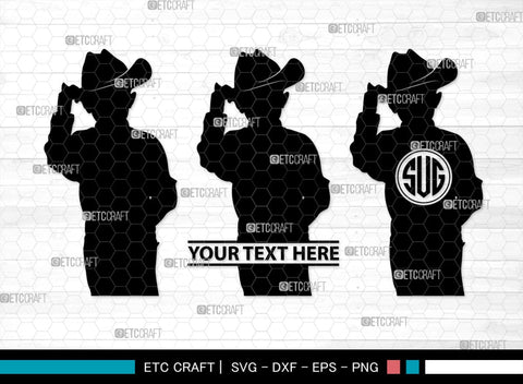 Little Cowboy Monogram, Little Cowboy Silhouette, Little Cowboy SVG, Rodeo Horse Svg, Cowboy Svg, Western Svg, SB00193 SVG ETC Craft 