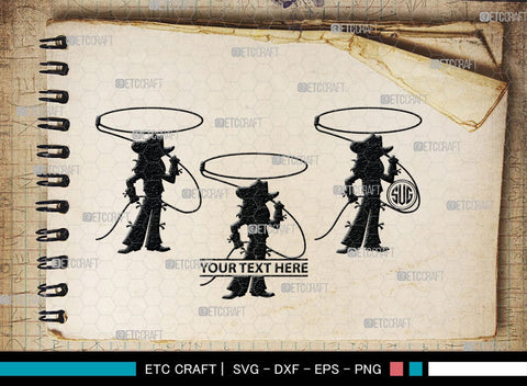 Little Cowgirl Monogram, Little Cowgirl Silhouette, Little Cowgirl SVG, Rodeo Horse Svg, Cowgirl Svg, SB00376 SVG ETC Craft 