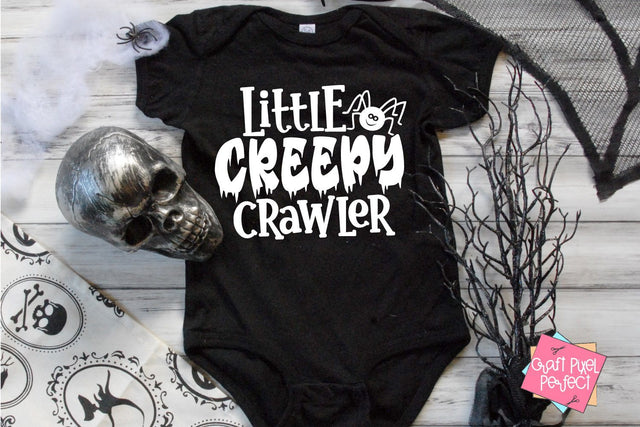 Little Creepy Crawler, Baby Halloween Svg, Newborn Halloween Svg, Toddler Halloween Svg, Baby Ghost Svg SVG Craft Pixel Perfect 