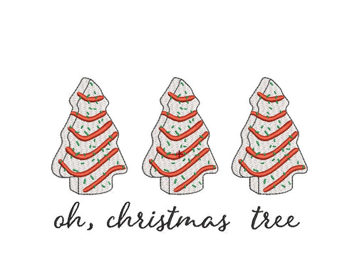 Little Debbie Christmas tree cake embroidery design, 5 sizes, digital download. Embroidery/Applique DESIGNS ArtEMByNatalia 