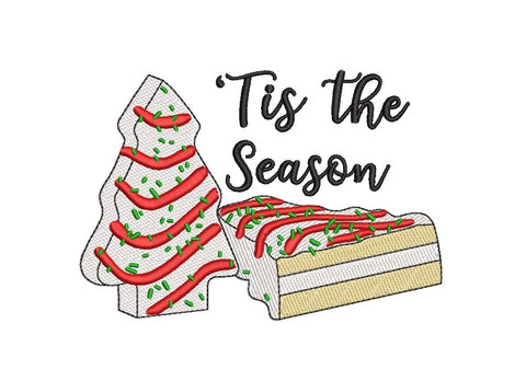 Little Debbie Christmas tree cake embroidery design. SVG ArtEMByNatalia 