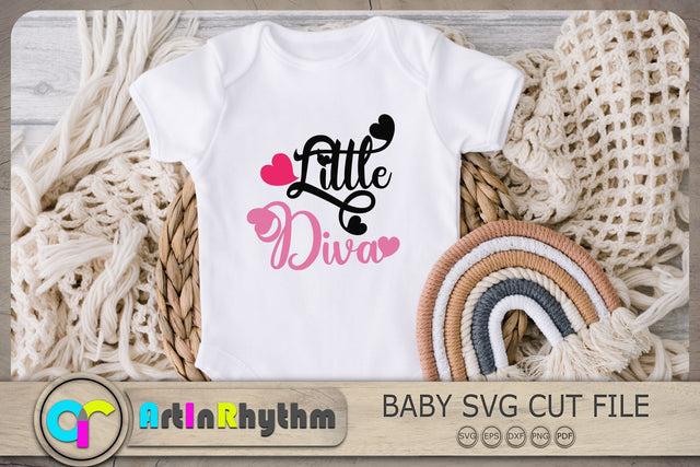 Little Diva Svg, Baby Girl Svg, Baby Svg, Baby Quotes Svg SVG Artinrhythm shop 