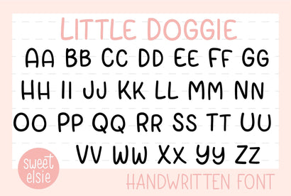 Little Doggie Font Font Sweet Elsie 