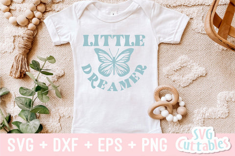 Little Dreamer svg - Baby Shirt svg - Cut File - svg - dxf - eps - png - Silhouette - Cricut SVG Svg Cuttables 