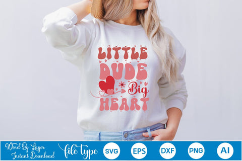 Little Dude Big Heart SVG Cut File SVGs,Quotes and Sayings,Food & Drink,On Sale, Print & Cut SVG DesignPlante 503 