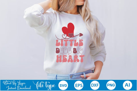 Little Dude Big Heart SVG Cut File SVGs,Quotes and Sayings,Food & Drink,On Sale, Print & Cut SVG DesignPlante 503 