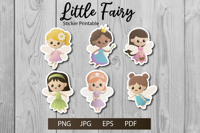 Little Fairy Sticker Printable clipart SVG dadan_pm 