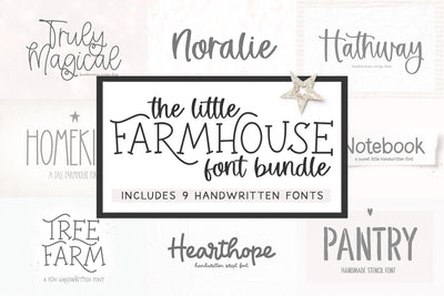Little Farmhouse Font Bundle Font KA Designs 