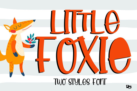 Little Foxie -- Two Styles ALL Caps Font Font Dm Letter Studio 