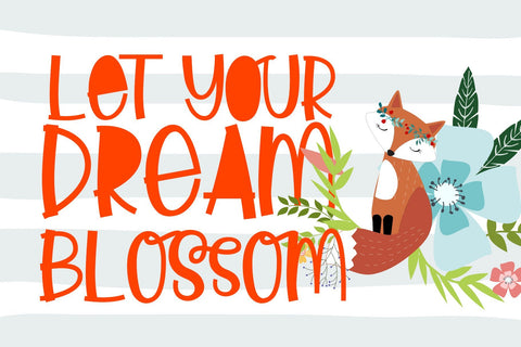 Little Foxie -- Two Styles ALL Caps Font Font Dm Letter Studio 