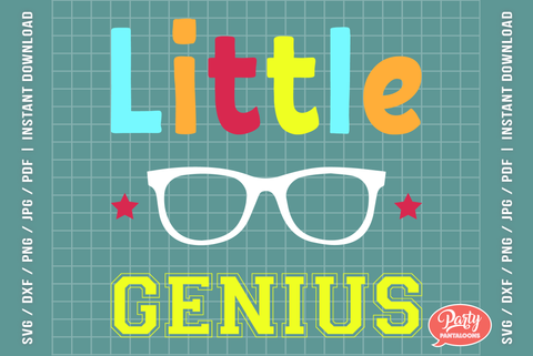 LITTLE GENIUS | kids svg, teacher SVG SVG Partypantaloons 