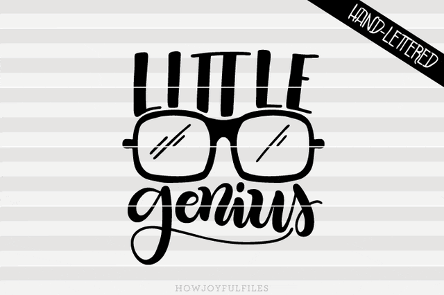 Little genius - new baby | SVG PNG PDF and DXF files SVG HowJoyful 