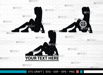 Little Girl Monogram, Little Girl Silhouette, Little Girl SVG, Child Girl Svg, Girl Svg, Kids Svg, SB00377 SVG ETC Craft 
