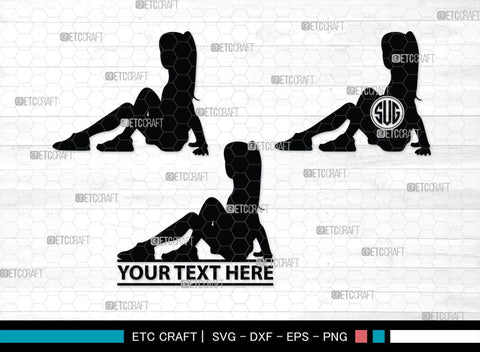 Little Girl Monogram, Little Girl Silhouette, Little Girl SVG, Child Girl Svg, Girl Svg, Kids Svg, SB00377 SVG ETC Craft 