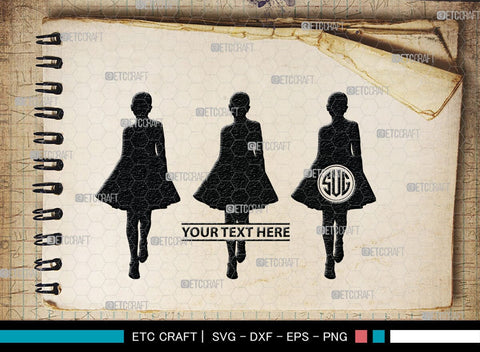 Little Girl Monogram, Little Girl Silhouette, Little Girl SVG, Child Girl Svg, Girl Svg, Kids Svg, SB00377 SVG ETC Craft 