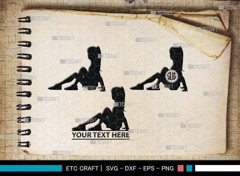 Little Girl Monogram, Little Girl Silhouette, Little Girl SVG, Child Girl Svg, Girl Svg, Kids Svg, SB00377 SVG ETC Craft 