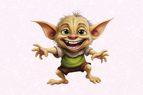 Little Goblin Clipart Bundle Sublimation Regulrcrative 