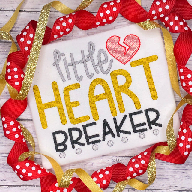Little Heart Breaker Applique Machine Embroidery Design Embroidery/Applique DESIGNS So Fontsy Design Shop 
