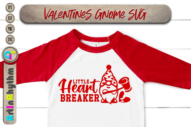 Little Heart Breaker, Happy Valentine's day, Baby Valentines shirt, gnome svg SVG Artinrhythm shop 