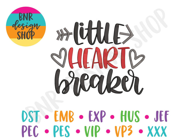 Little Heart Breaker Machine Embroidery Design Embroidery/Applique BNRDesignShop 