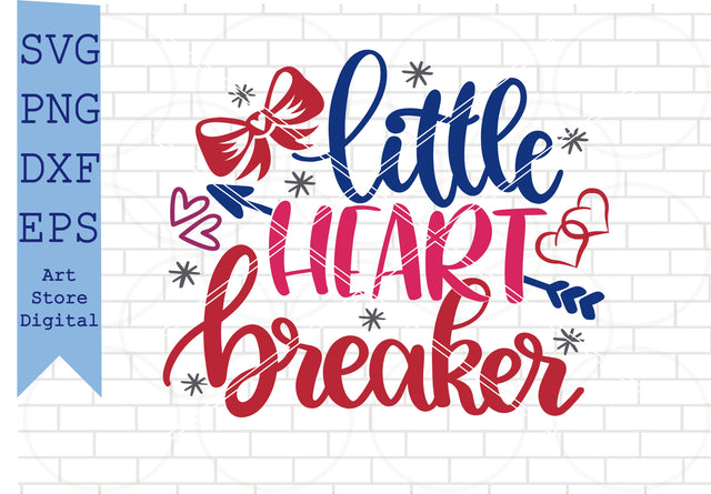 Little Heartbreaker (2) Svg, Valentine Svg, Png, Dxf, Eps Cut Files SVG Artstoredigital 
