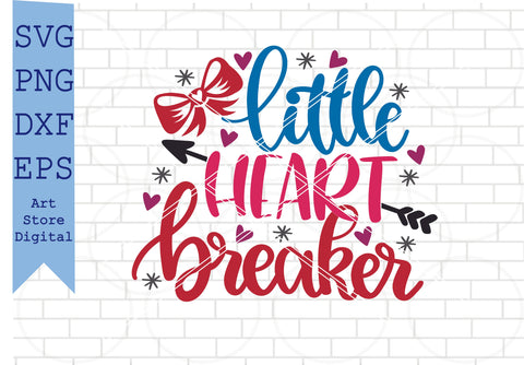 Little Heartbreaker (3) Svg, Valentine Svg, Png, Dxf, Eps Cut Files SVG Artstoredigital 