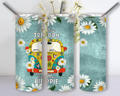 Little Hippie 20 oz Tumbler, Daisy Flower Head Pattern Sublimation Tumbler Design - 20oz Tumbler Wraps Template - PNG Sublimation PixelChick 