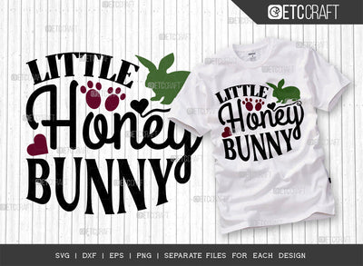 Little Honey Bunny SVG Cut File | Hare Svg | Bunny Bandana Svg | Rabbit Svg | Bunny Svg | Bunny Quote Design SVG ETC Craft 