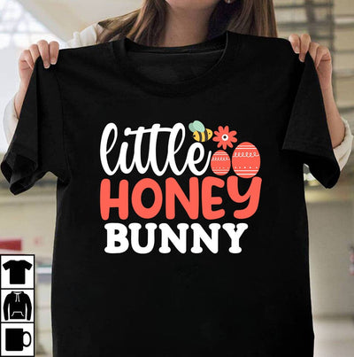 Little Honey Bunny SVG Cut File, Little Honey Bunny Sublimation Design, Happy Easter Day SVG Cut File SVG BlackCatsMedia 