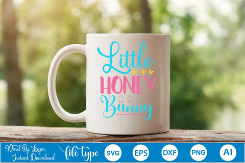 Little Honey Bunny SVG Cut File SVGs,Quotes and Sayings,Food & Drink,On Sale, Print & Cut SVG DesignPlante 503 