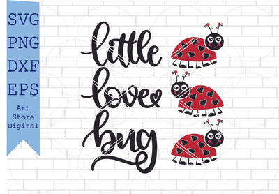 Little Love Bug (3) Svg, Valentine Svg, Png, Dxf, Eps Cut Files SVG Artstoredigital 
