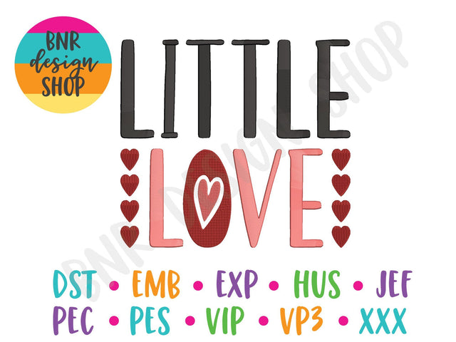 Little Love Machine Embroidery Design Embroidery/Applique BNRDesignShop 