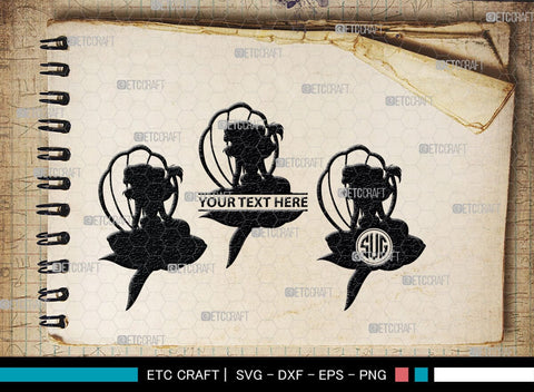 Little Mermaid Monogram, Little Mermaid Silhouette, Little Mermaid SVG, Mermaid Svg, Sea Animal Svg, SB00378 SVG ETC Craft 